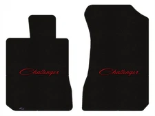 Lloyd Loop Front Mats for '72-74 Challenger w/Red on Black Challenger