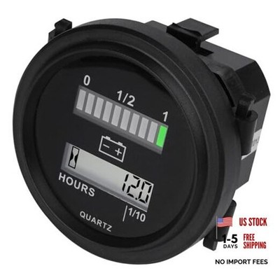 12/24V 36/48V 72V Golf Cart Battery Meter,Hour Meter&Battery Indicator Gauge