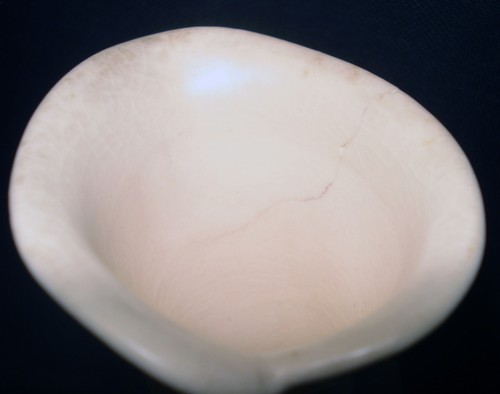 Vintage Rookwood Kunstkeramik creme matt 6591 Calla Lilie Blatt 5" Blume Knospe Vase - Bild 4 von 7