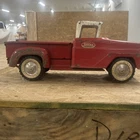 Tonka Vintage Red/White Pressed Steel Metal Pickup Truck Toy