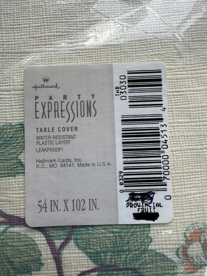 Lote 2 manteles vintage Hallmark Expressions fruta 54 x 102 jardín fiesta Foto 3 de 4
