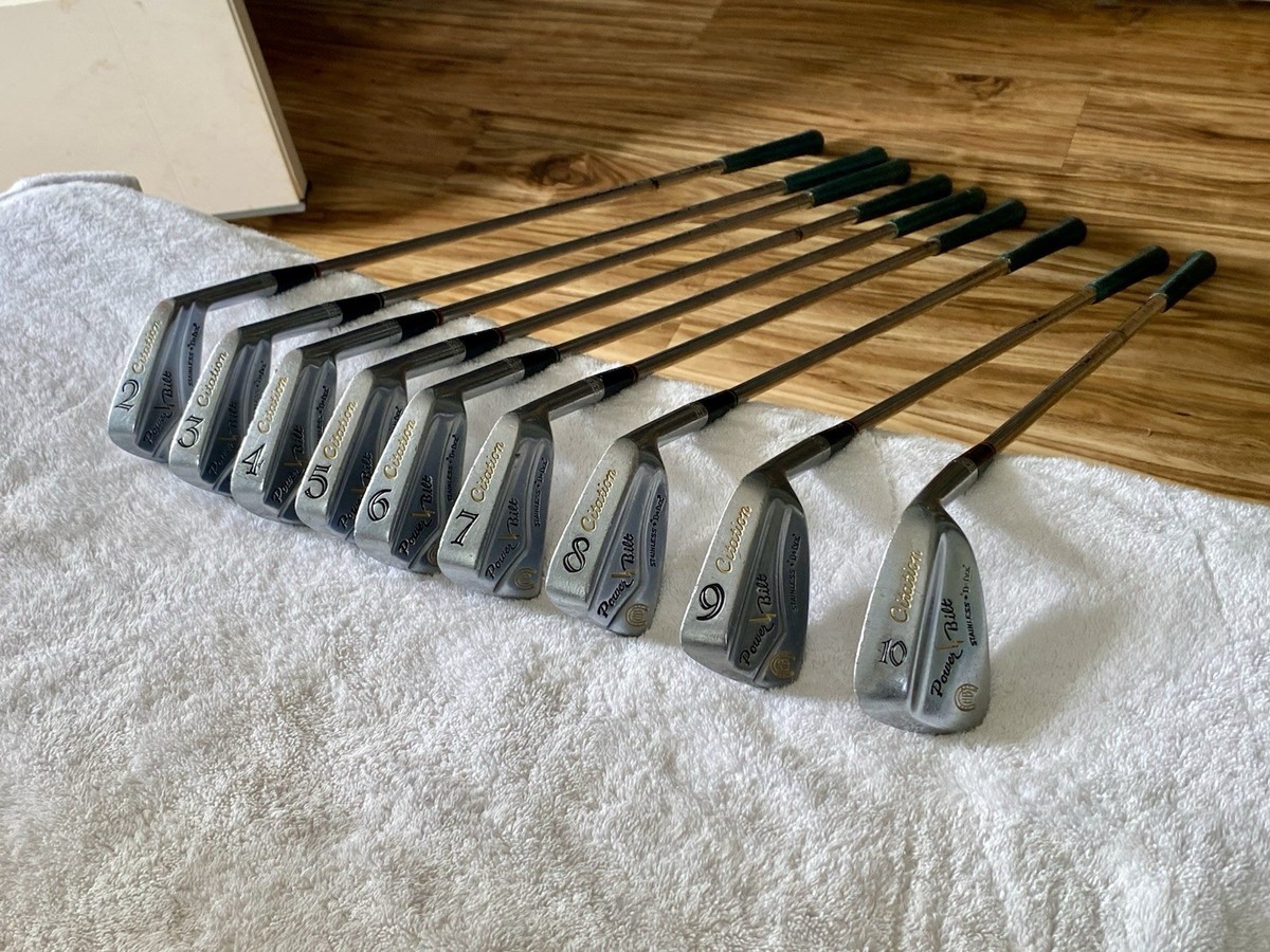 Vintage PowerBilt Stainless + “De Lux” Iron Set 2-9,PW R/H **Very