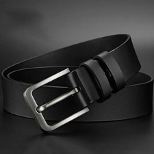 New Business Leisure Men'S Alloy Square Pin Buckle Belts Male Famous Brand Luxur