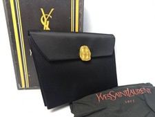 Borsa pochette Yves Saint Laurent nera vintage nylon autentica