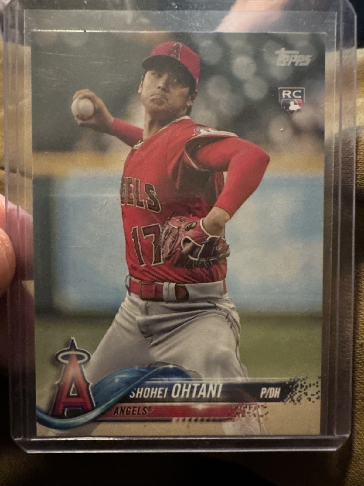 2018 Topps Update Series Shohei Ohtani #US1 Pitching Red Jersey RC Rookie Card