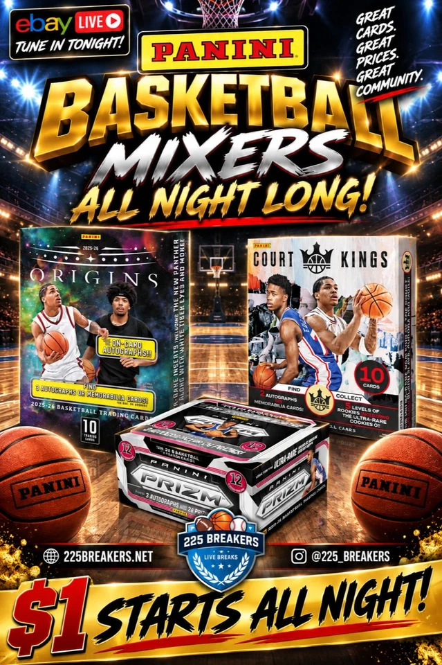 PANINI BASKETBALL AUCTIONS ALL NIGHT $1 STARTS!