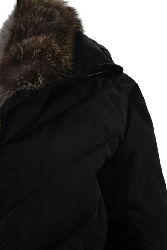 Parka acolchada negra acolchada acolchada Skea para mujer con cuello hebilla talla 10 Foto 2 de 4