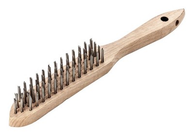 Lessmann Handdrahtbürste V4A glatt 3-reihig 0,3 mm - 105.731