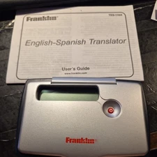 Franklin TES-118A English Spanish Electronic Travel Translator Working w/ Manual