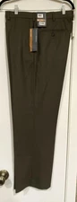 Perry Ellis Portfolio Mens 33 x 30 NWT Neo-Luxe No-Iron Premium Brown DressPants