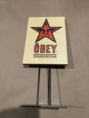 Shepard Fairey Obey Giant Star Wood Panel Zumiez Display Rare | eBay