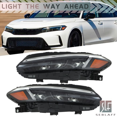 #ad For Honda Civic Touring Sport 2022 2023 OE Style Black Full LED Headlights LR $313.62