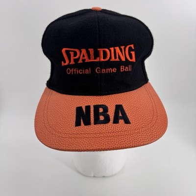 Spalding Official Game Ball NBA Basketball Brim Vintage Strapback Wool Cap Hat