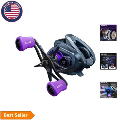 Left Hand ZeroVX Baitcaster 4.7oz, Corrosion Resistant with Soft Grip Handle