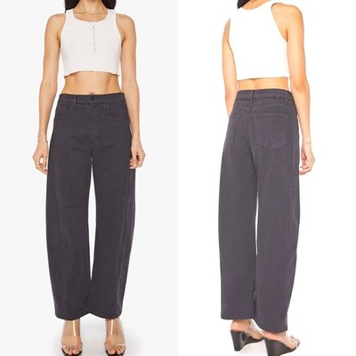 MOTHER The Half Pipe Flood Jeans 29 Cats And Dogs Faded Black NEW