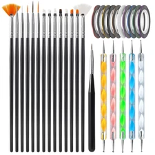 Set Pinceles Unas Artdone Herramientas Nail Art Dotting Brush Lineas Polvo