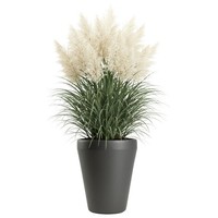 Howhomely BlumenküBel Pflanzgefäß Grau Pflanztopf H51Xb40 Blumentopf ÜBertopf