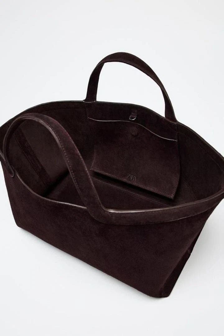 Zara Suede Tote Bags for Women for sale | eBay