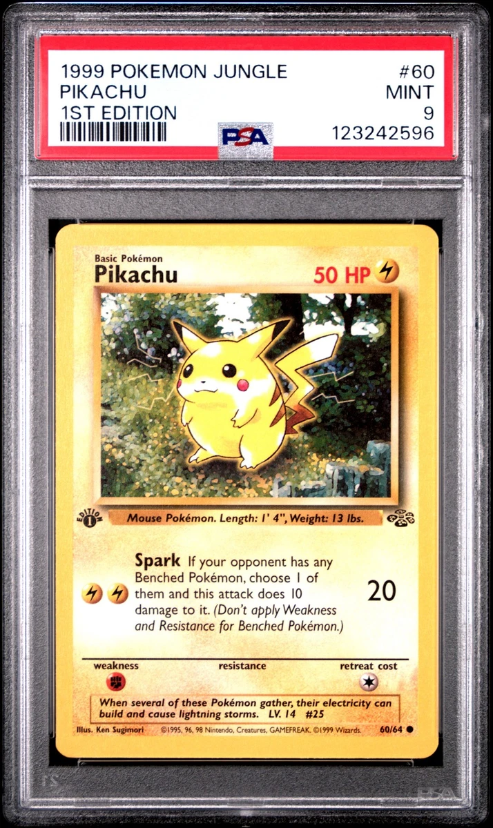 Pikachu Pokémon TCG Grade 9 Jungle Individual Collectible Card