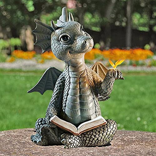 Bezaubernde Outdoor Dekoration süße Dinosaurier Lesefigur für Garten - Bild 9 von 24