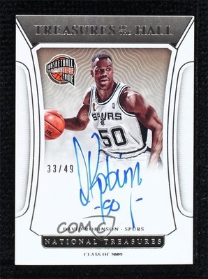 2021-22 Panini National Treasures of the Hall 33/49 David Robinson Auto HOF s3g