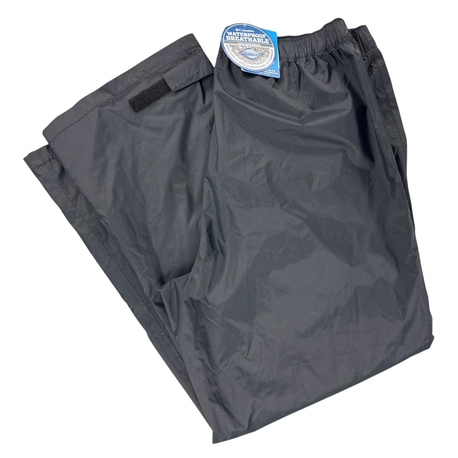 Columbia Mens OmniTech Rebel Roamer Shell Rain Pant Size XL Black Waterproof