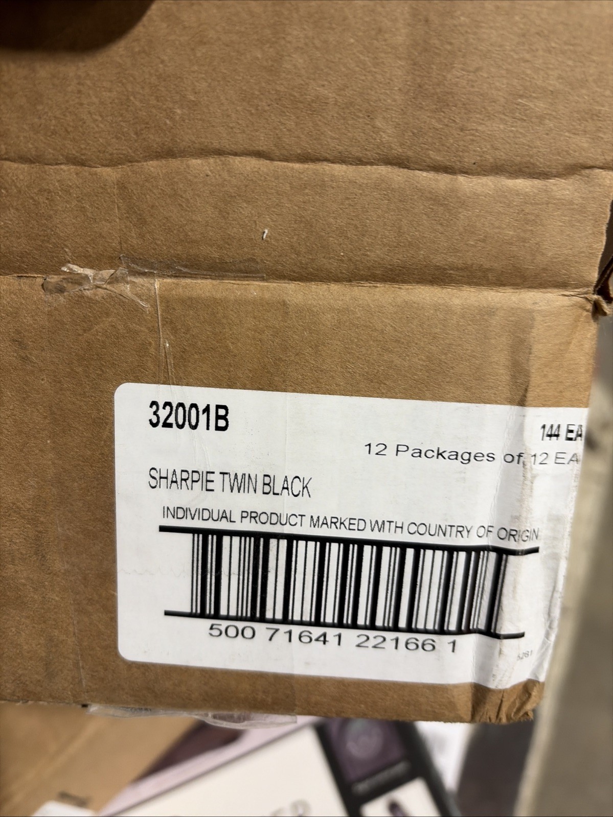 12 Packs Sharpie 32001 Twin Tip Permanent Markers Fine and Ultra Fine 144 Pens