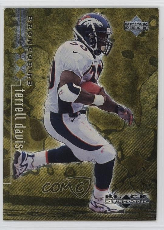 1998 Upper Deck Black Diamond Rookie Edition Triple /1500 Terrell Davis HOF 1u9