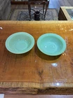 Fire King Jadeite Restaurant Ware Cereal Bowl Flanged Rim Set Of Two