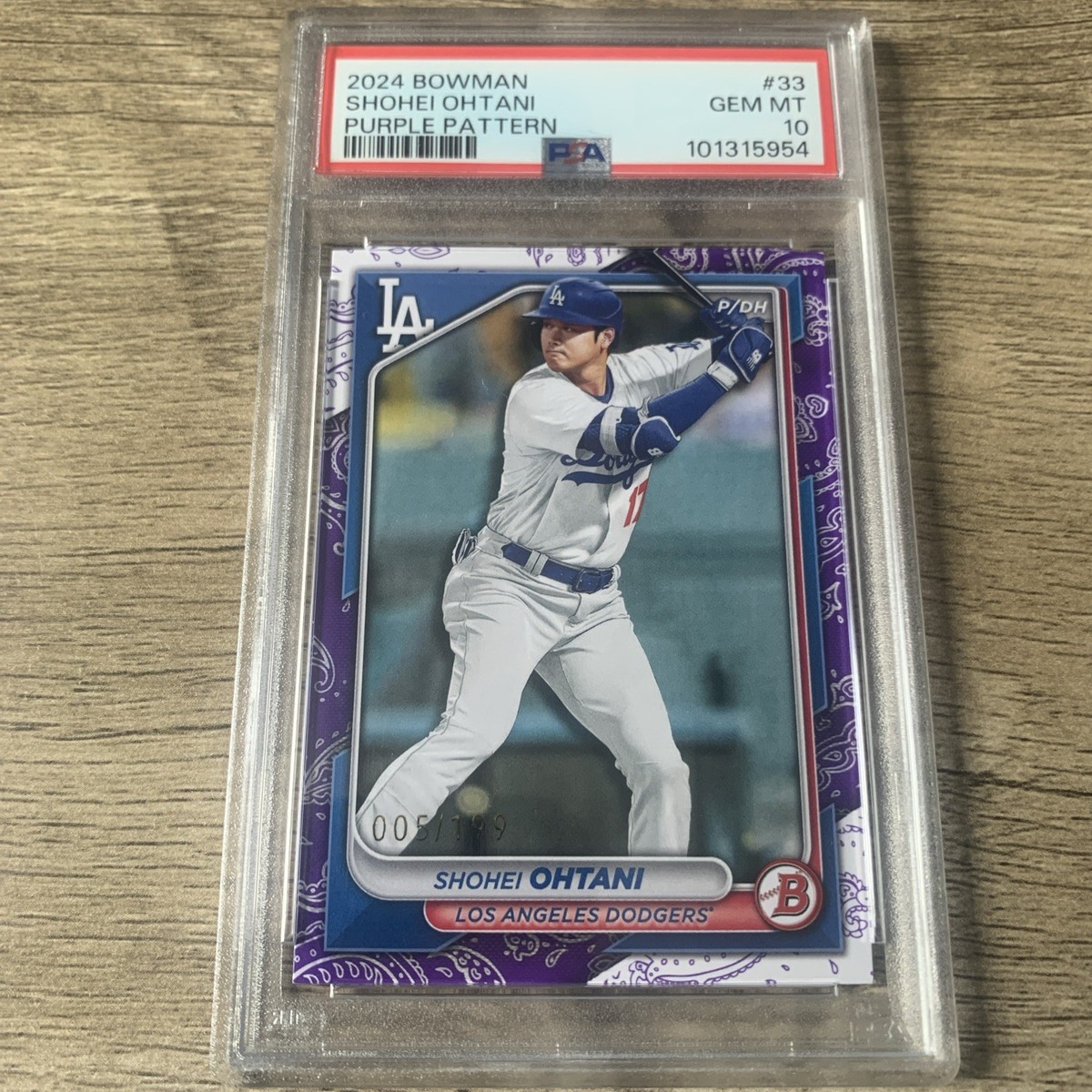 2019 bowman 大谷翔平 purple 2024 Bowman - Shohei Ohtani #33 Purple Pattern /199 for sale