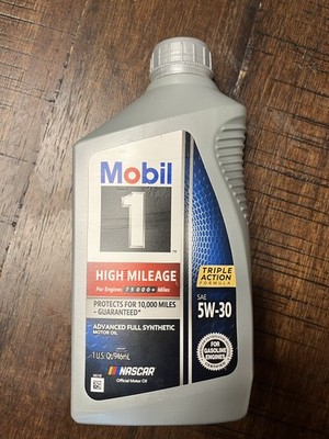 Mobil 1 High Mileage Full Synthetic Motor Oil 5W-30, 6-Pack of 1 quarts
