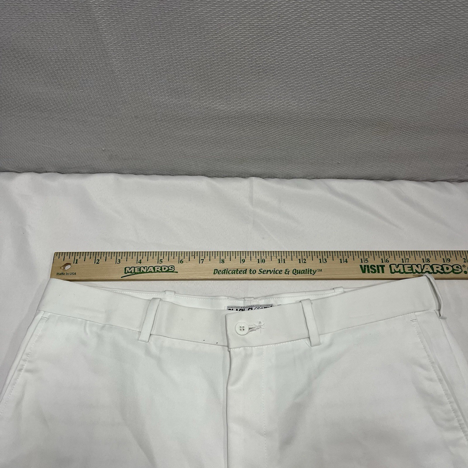 Black Clover Mens White Solid Polyester Flat Fron… - image 3