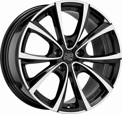 4x Alufelgen MSW 27 T GLOSS BLACK FULL POLISHED 8,5x19 ET35 LK5 114 19 Zoll Felg