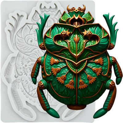 Beetle Polymer Clay Mold Scarab Beetle Silicone Molds for DIY Craft Epoxy Resin