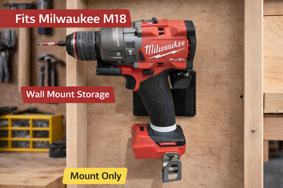 Milwaukee M18 Bohrer Wandhalterung Halter Halterung 3D gedruckt Werkzeug Aufbewahrung Regal