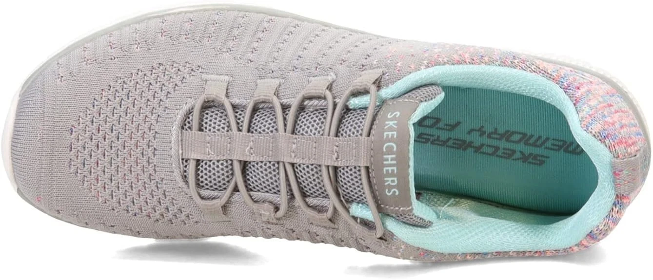 Skechers Womens Virtue 104411W Gray Casual Shoes Sneakers Size 7.5W-Memory Foam