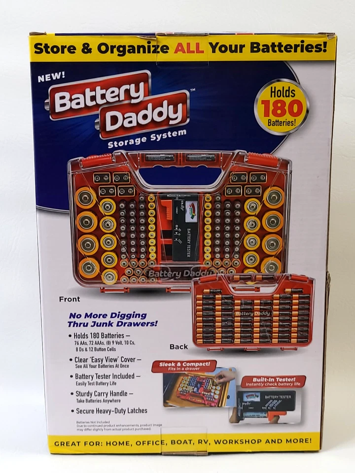 180 Battery Daddy Storage System Caddy Organizer with Case and Tester - Image 4 of 4