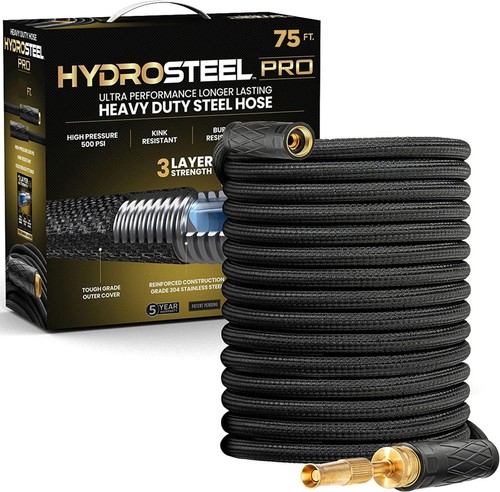 Hydrosteel Pro Ultra Performance langlebiger strapazierfähiger Stahl Gartenschlauch - Bild 12 von 12