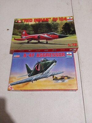 Lot84 2 Seald Rare ESCI 1/72 Model Kit Red Indian Cf104 9044 A-4F AGGRESSOR 9003