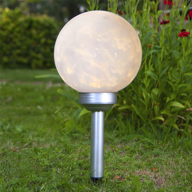Solar Stake Light LED Large Rotating Garden Mood Ball Sphere Globe Warm White for sale online eBay