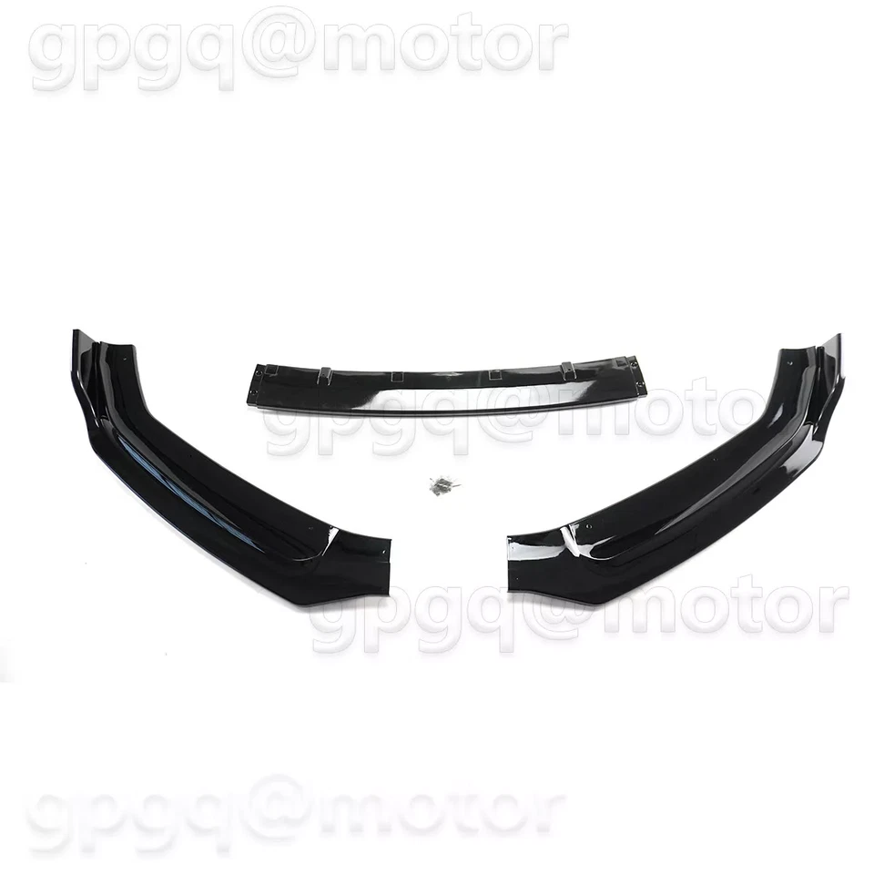 For Audi A5 S5 B9 2017-2018 V Style Glossy Black Front Bumper Lip Splitter Kits - Image 3 of 4