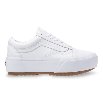 vans platform white leather