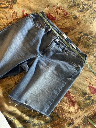 Medium Wash Denim Cutoffs Bermuda Shorts Comfort Stretch 16 38” W 9” Inseam - Picture 12 of 12