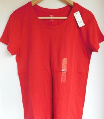 T-SHIRT--GAP--Women's Favorite RED Crew Neck--SIZE Small--BRAND NEW WITH TAGS