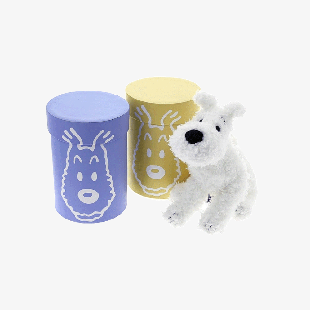 HERGE TINTIN MILOU SNOWY Plush Doll Fluffy Toy 20cm Authentic