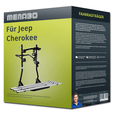 Menabo Fahrradträger Cobra Plus schwarz/silber für Jeep Cherokee KL - 3 Räder FP