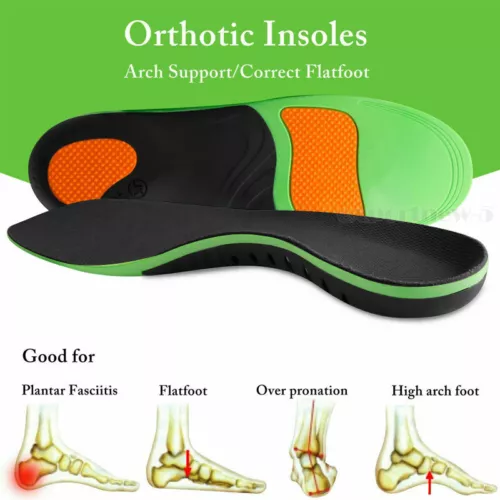 Work Boots Feet Arch Support Orthotic Plantar Fasciitis Gel Cushion Shoe Insoles - Picture 6 of 20
