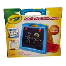 Crayola Art-to-Go Table Easel - Portable Kids Drawing Station, Dual-Sided Board