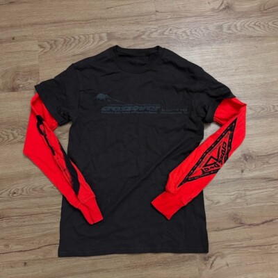 Cactus Jack Travis Scott Crossover Layered Long Sleeve Shirt Brown Red Sz Small