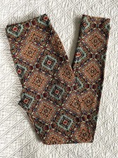 Lularoe Leggings OS Multicolor Mosaic Tribal Geometric Diamonds